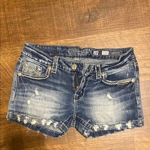 Miss Me Distressed Denim Shorts